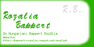 rozalia bappert business card